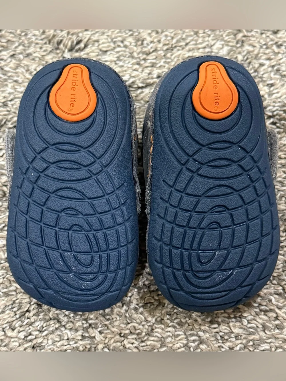 Stride Rite Soft Motion Kellen Shoes Boys 3W Gray Leather First Walker